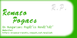 renato pogacs business card